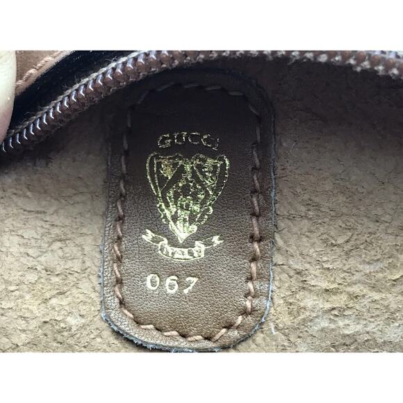 Authentic 1980's Gucci Supreme GG Monagram Coated Canvas Leather Trim Tan Purse - Picture 8 of 14